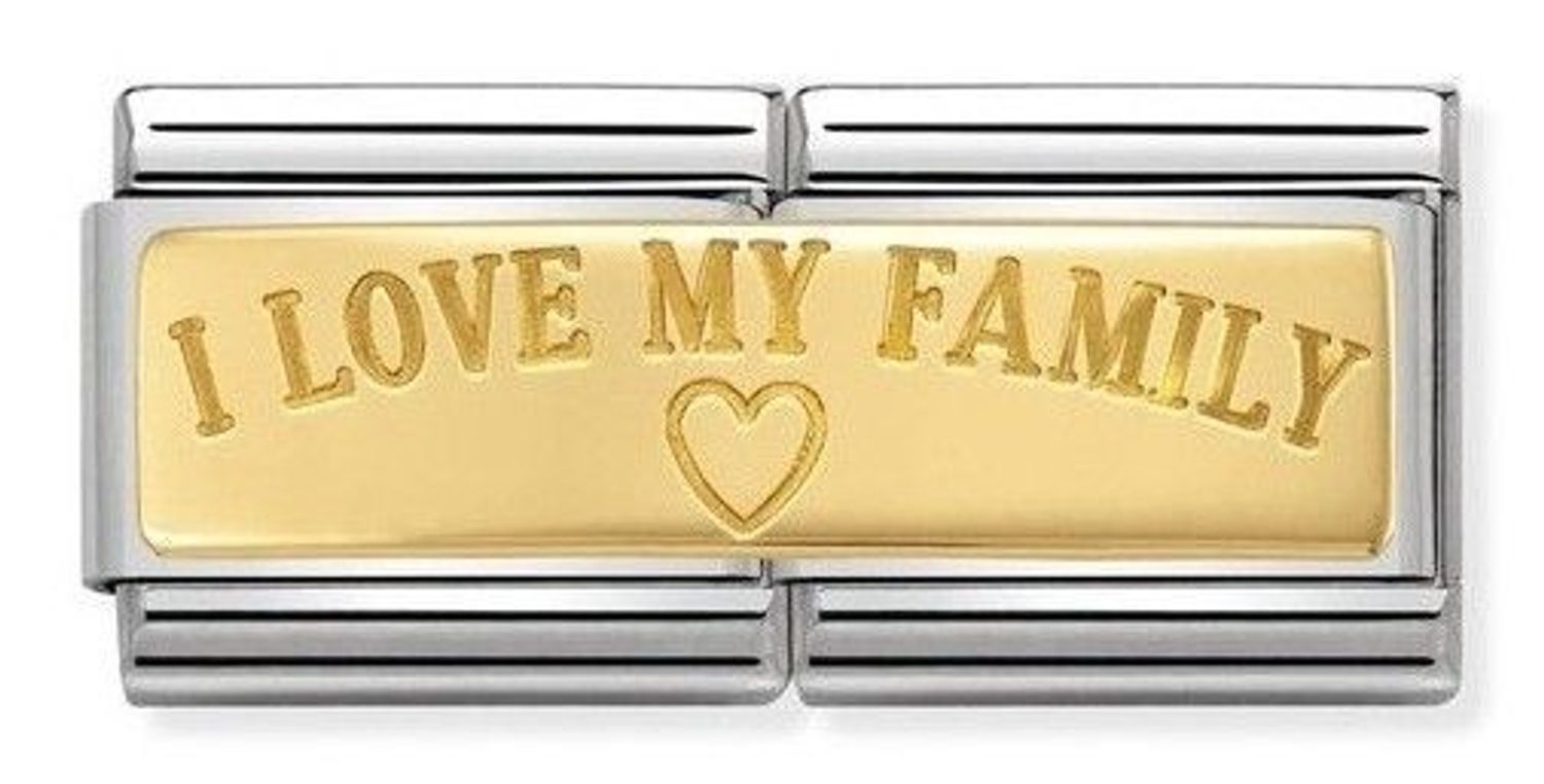 Nomination - Double Link 18K zawieszka złoto 'Kocham moją rodzinę' 030710 03 biżuteria nomination nomination zawieszki nomination baza.jpg